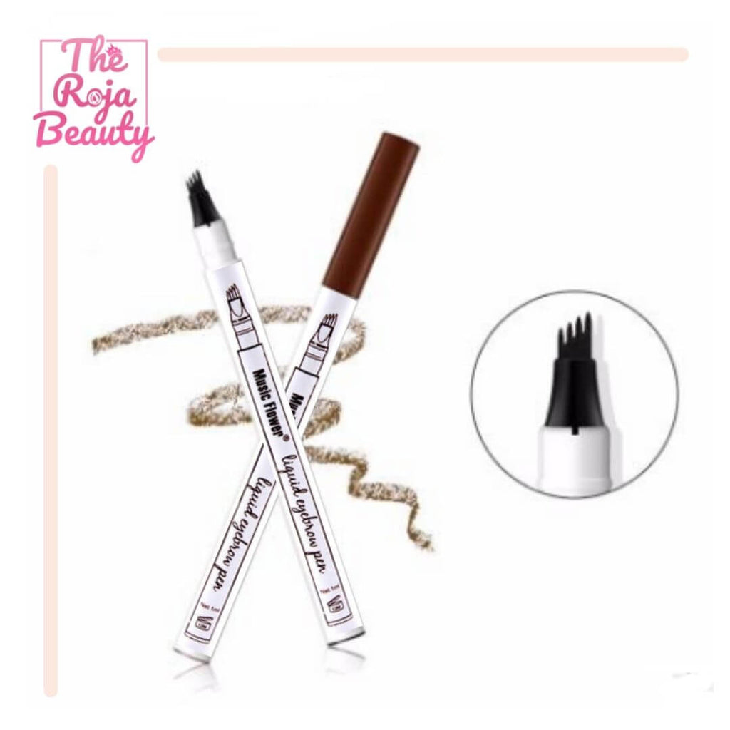 Music Flower Fork-Tip Liquid Eyebrow Tattoo Pen