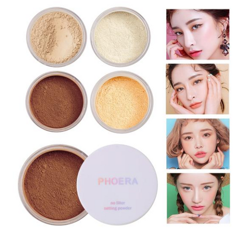 Loose Face Powder Translucent Smooth Setting Foundation Makeup.